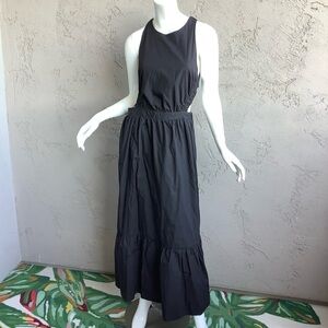 English Factory Black Sleeveless Crisscross Back Dress